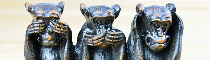 See no evil, speak no evil, hear no evil monkeys